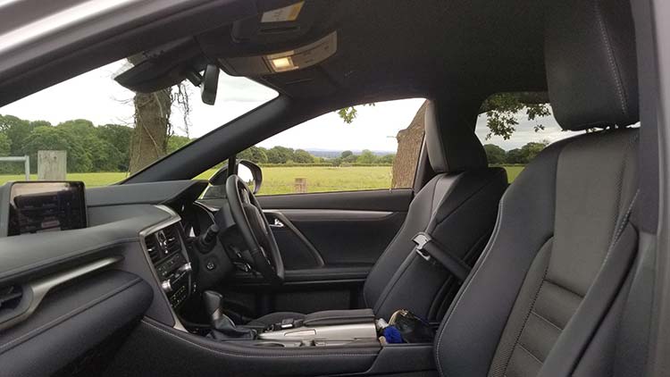 Lexus RX450h Hybrid F Sport interior wales
