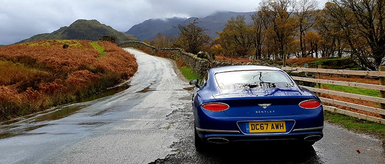 Bentley GT Continental - Grand Tourer Coupe Sequin Blue United Kingdom menstylefashion luxury car 2018 Lake District