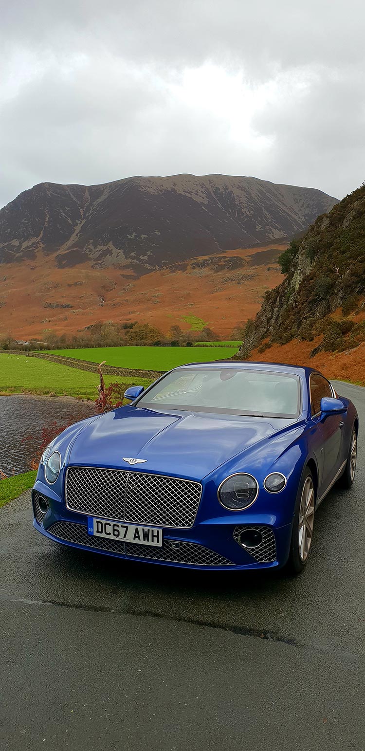 Bentley GT Continental - Grand Tourer Coupe Sequin Blue United Kingdom menstylefashion luxury car 2018 Countryside