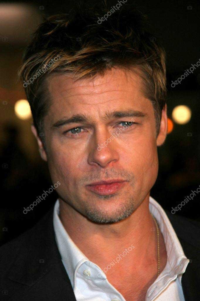 Brad Pitt has a strong jaw structure
