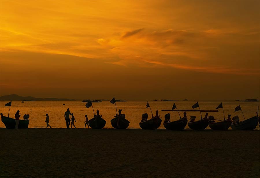 Pattaya beach at sunset