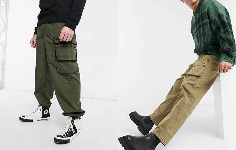 cargo trousers pants by Asos Design