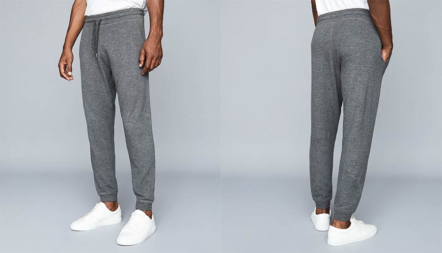 Reiss Melange Tracksuit Joggers Dark Grey