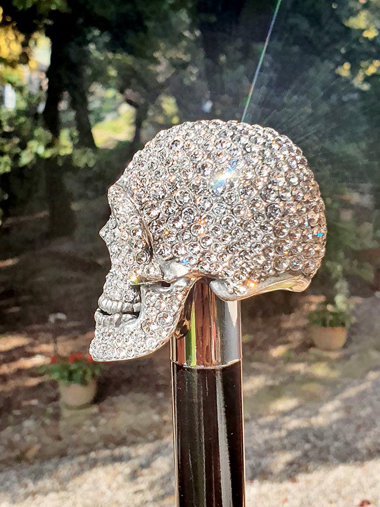 Damien' Swarovski Skull Umbrella