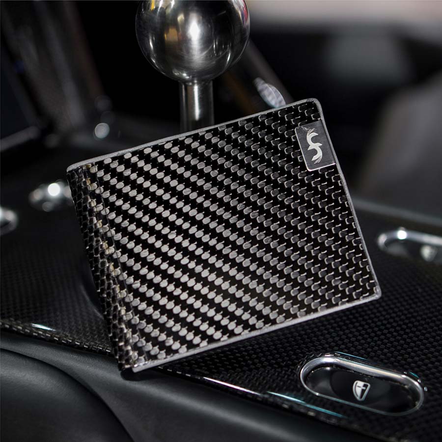 LMX carbon fiber leather bifold wallet from common fibers