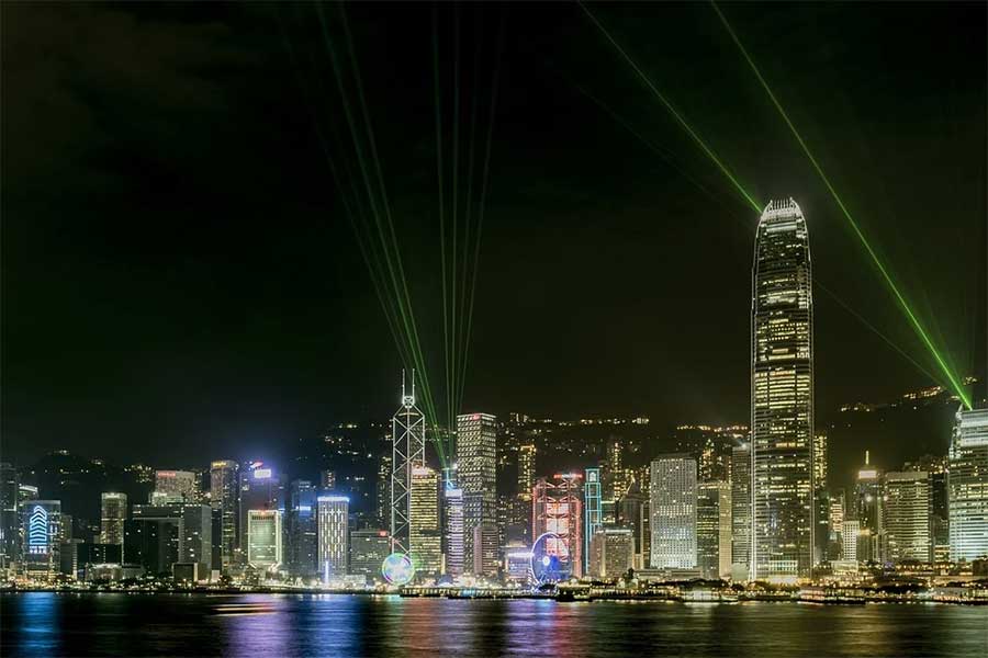 Victoria Harbour Lightshow Hong Kong