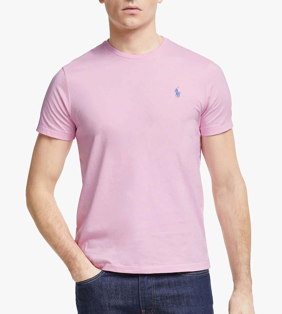 Polo Ralph Lauren Short Sleeve Custom Fit Crew Neck T-Shirt, Garden Pink