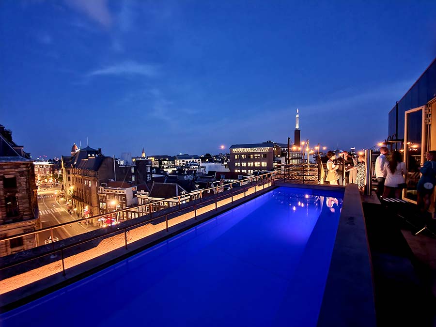 Wlounge WExchange hotel Amsterdam rooftop poo