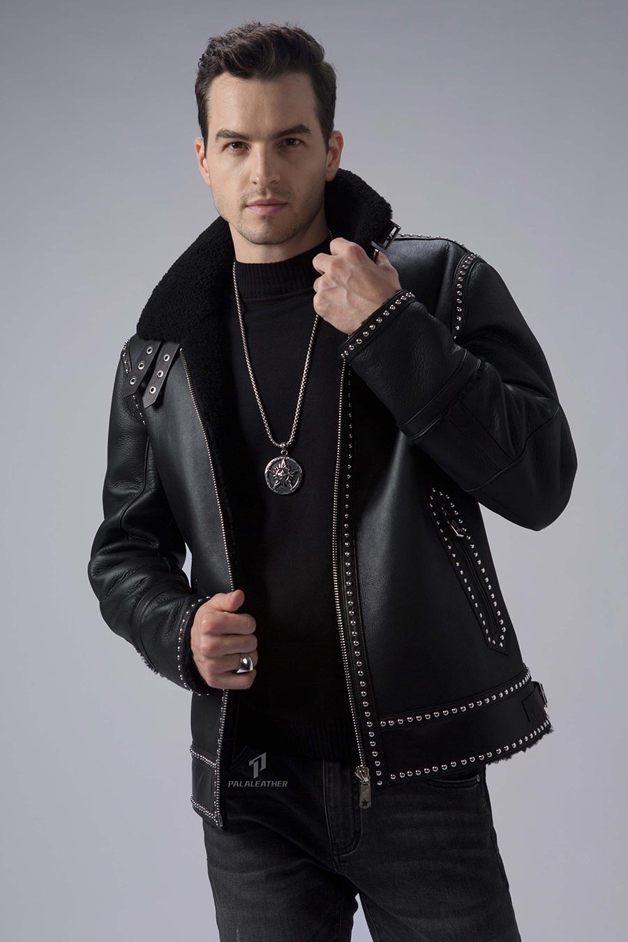 shearling leather jacket