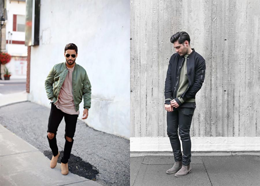 Chelsea Boots with Bomber Jacket