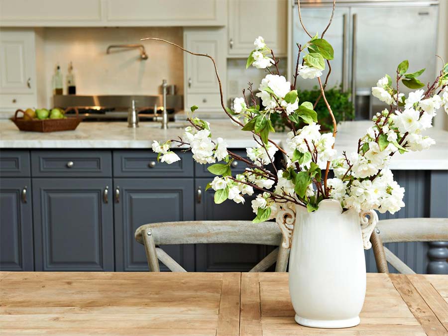 flowers in kitchen