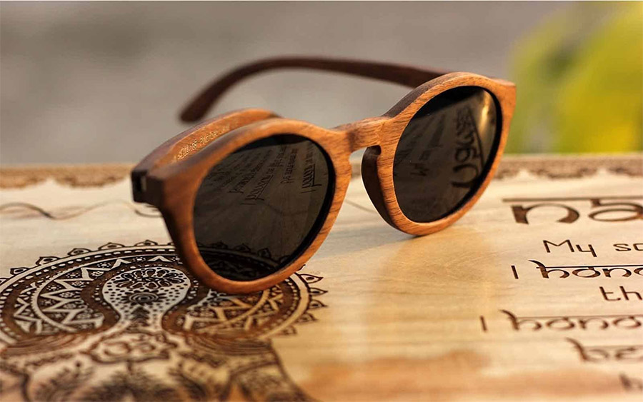 wooden frame sunglasses