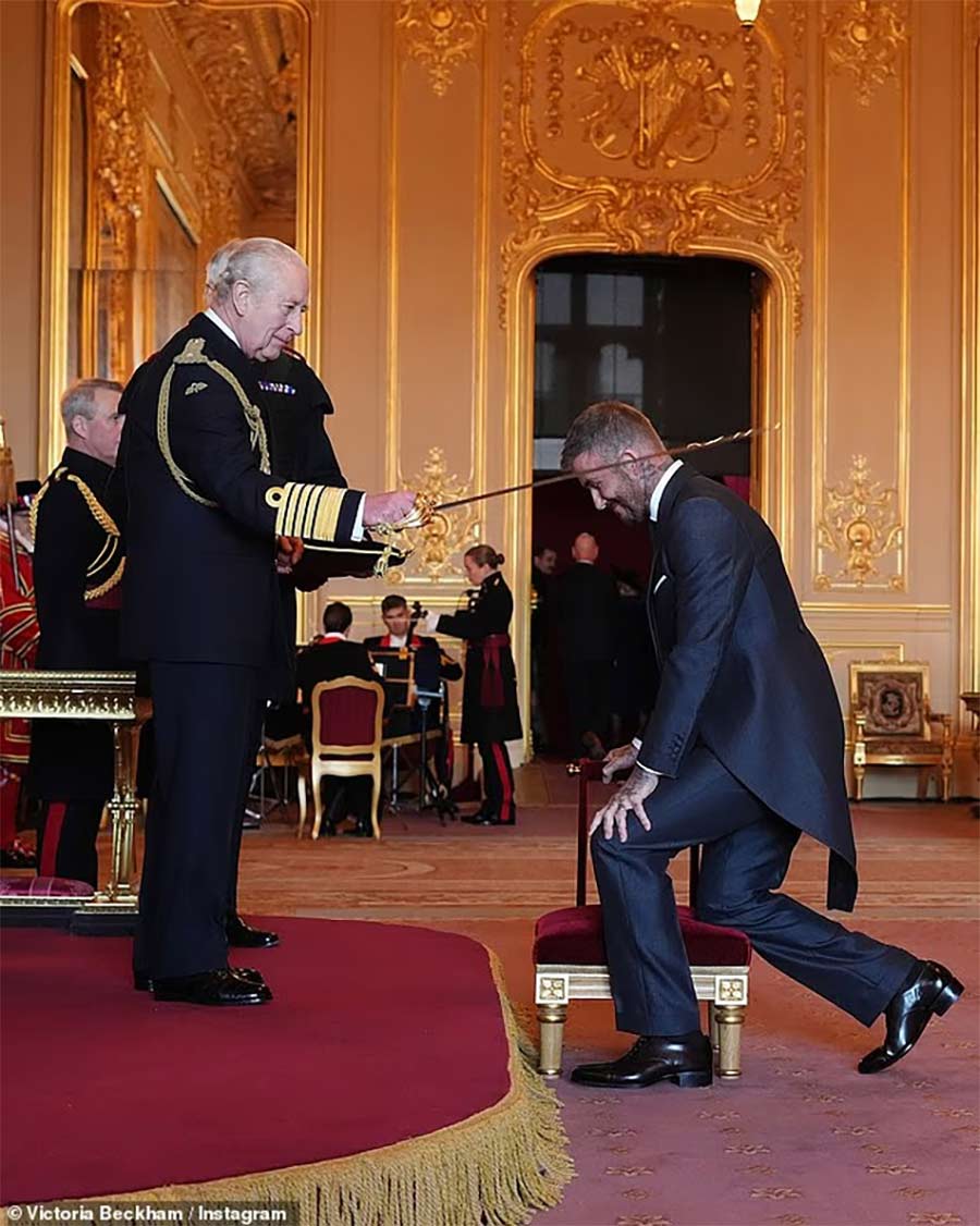 Why David Beckham Chose Victoria Beckham Tailoring for the Biggest Honour of His Life